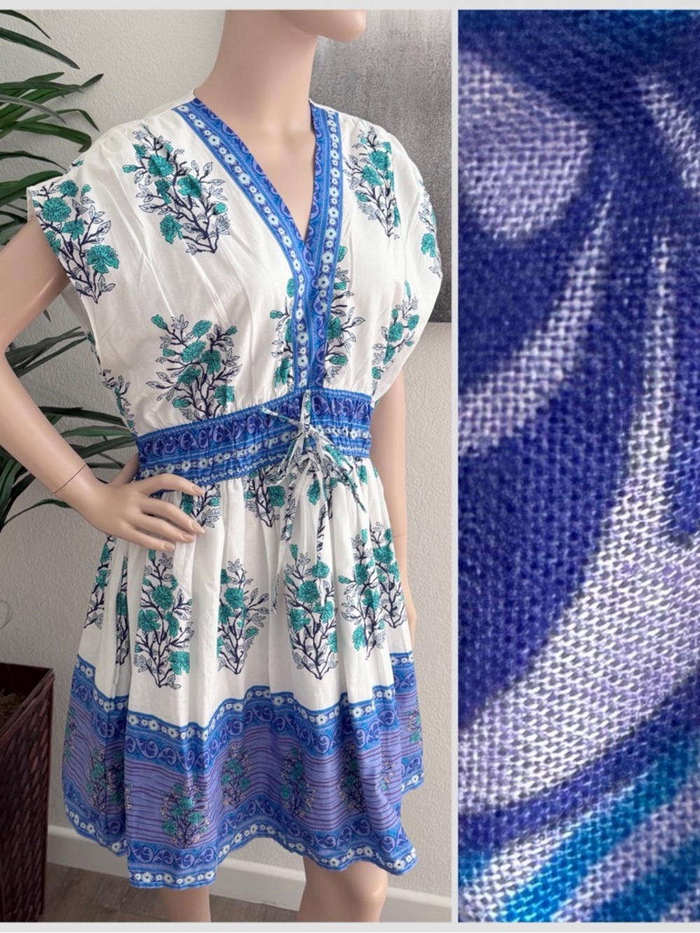 NEW CeCe Cotton Boho Dress with Floral Print